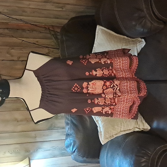 Soho Jeans Boho Purple/Red Floral Paisley Camisole Tank Top Size S - Picture 1 of 9